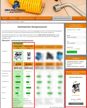 Implotex Silent Kompressor Druckluftkompressor 1500W | 2PS | 45L | 60dB | ölfrei