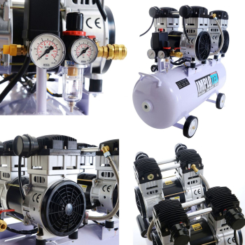 Implotex Silent Kompressor Druckluftkompressor 3000W | 4PS | 65L | 65dB | ölfrei