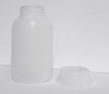 Rundflasche HDPE mit Skala und Drehverschluss 250ml