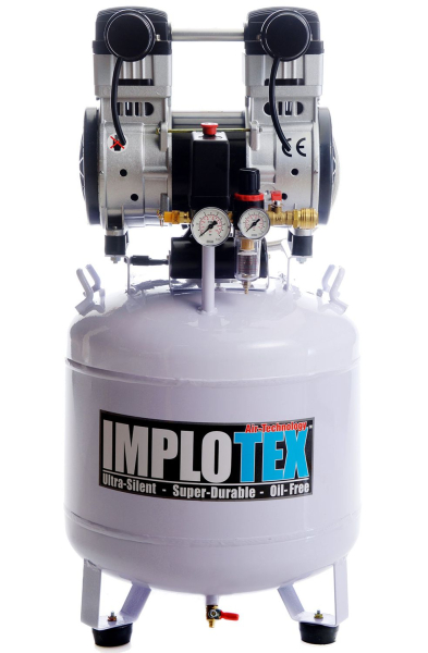 Implotex Silent Kompressor Druckluftkompressor 1500W | 2PS | 45L | 60dB | ölfrei